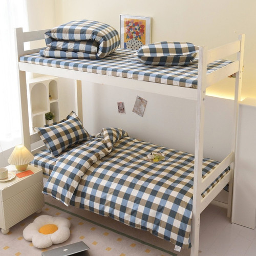 宿舍纯棉三件式高中学生用单人牀被子被套牀单大学住宿牀上四件套