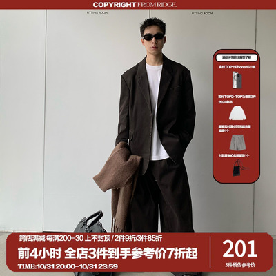 R1DGE美式小众高级感西服外套男女秋季新款宽松S痞帅潮流上衣夹克