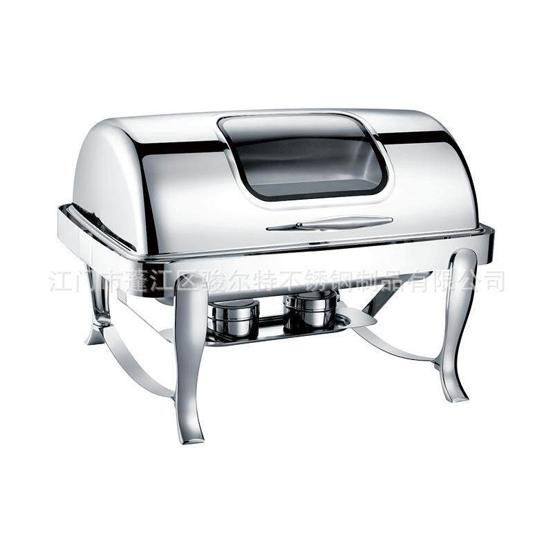 JET-6801S可视长方形全钢电热自助餐炉布菲炉保温酒店餐炉