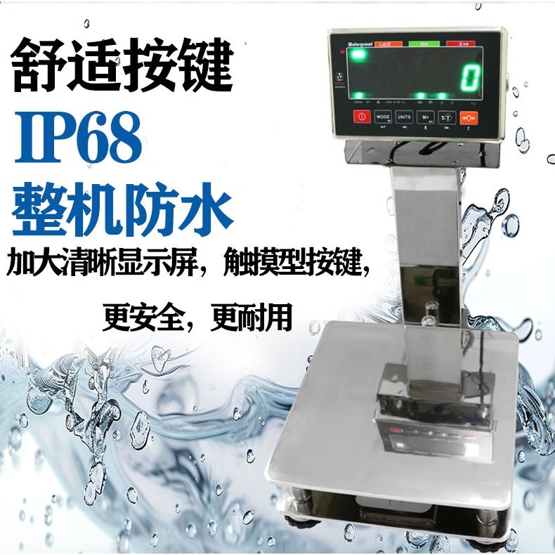 全不锈钢防水电子秤304防水防腐防锈计重秤200kg化工石油秤鱼秤