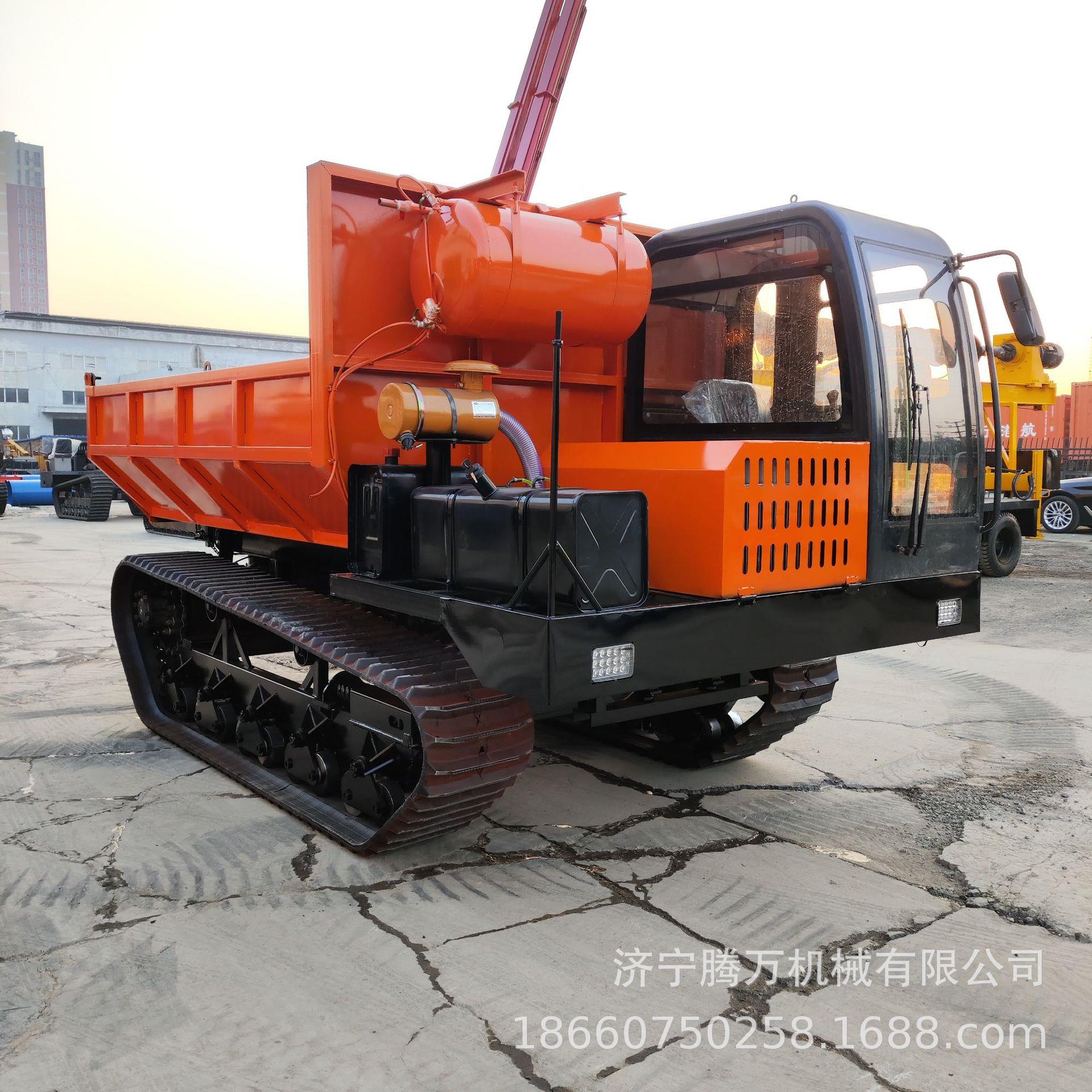 10吨高速履带运输车山区木头转运沼泽地如履平地全实心浮动轮