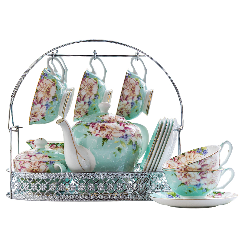 美式骨瓷咖啡杯套装欧式下午茶茶具咖啡具英式陶瓷红茶杯结婚送礼