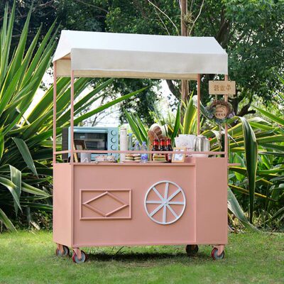 卖车摆摊铁艺商场网红促销台户外手推车贩餐车摊位夜市移动小吃车