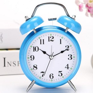 小台表闹钟学生蓝色卧室床头静音多功能的实用生创意简约儿童红