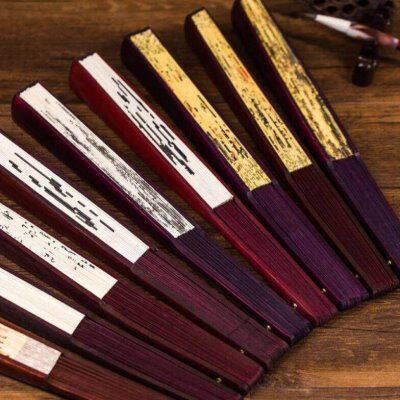 扇子大霸气折叠扇汉服绢古风折扇儿童竹手工10寸丝绸男夏天中国风