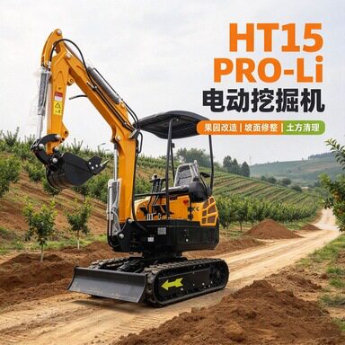 履带式电动微挖HT15PRO-Li零排放作业室内拆除施工更环保安全