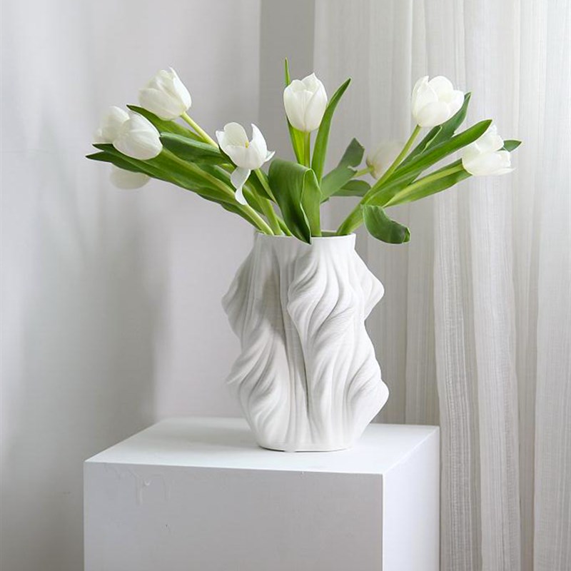 克莱因蓝3eD打印艺术陶瓷花瓶 现代简约花器样板间民宿客餐厅饰品