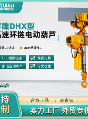 宇雕380v环链电动葫芦220伏带跑车运行式1T2t3t5t10吨起重小吊机