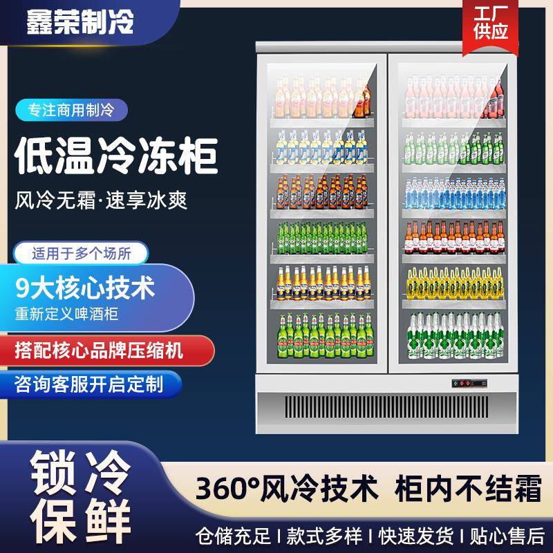 冷冻柜 商用玻璃门立式冰柜保鲜冷藏冷冻设备便利店鲜花 商用冷柜