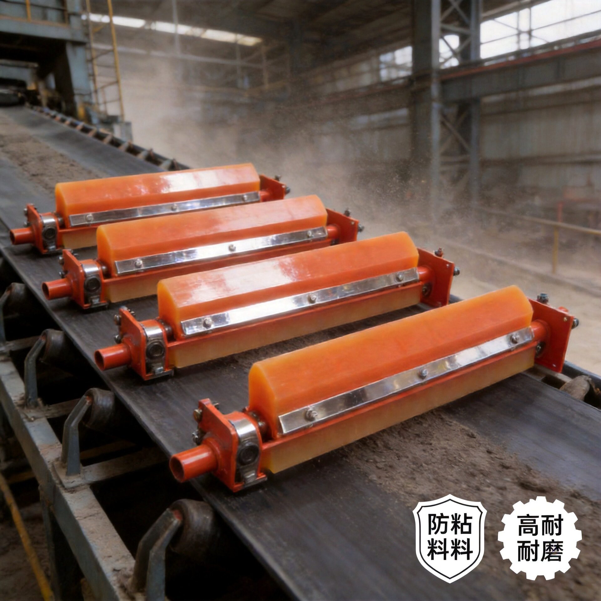 鸿业皮带机H1200清扫器厂家批发 聚氨脂清扫器规格齐全