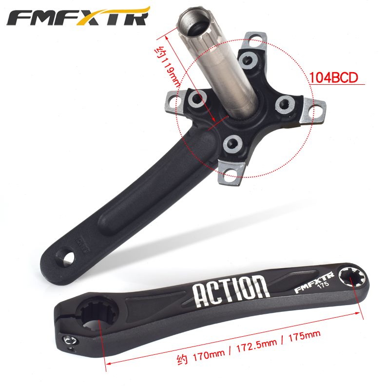 /公路/铝合金通用单曲柄速牙盘改装10一体山地自行车空中9盘链轮8