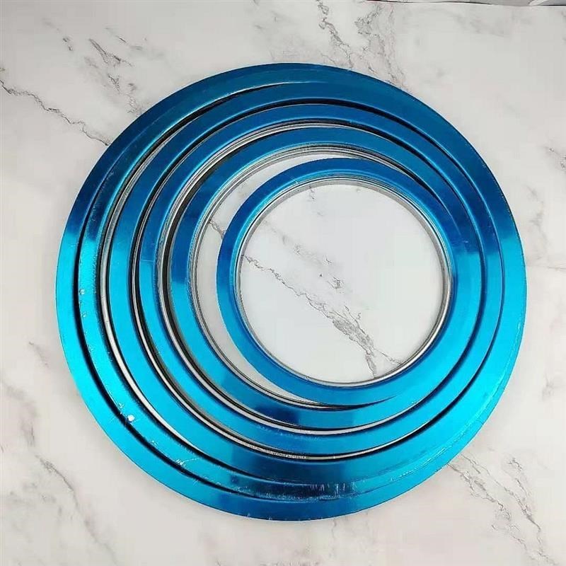 火锅桌补洞盖201不锈钢电磁炉装饰平I圈K加盖火锅镶嵌式钢圈圆形