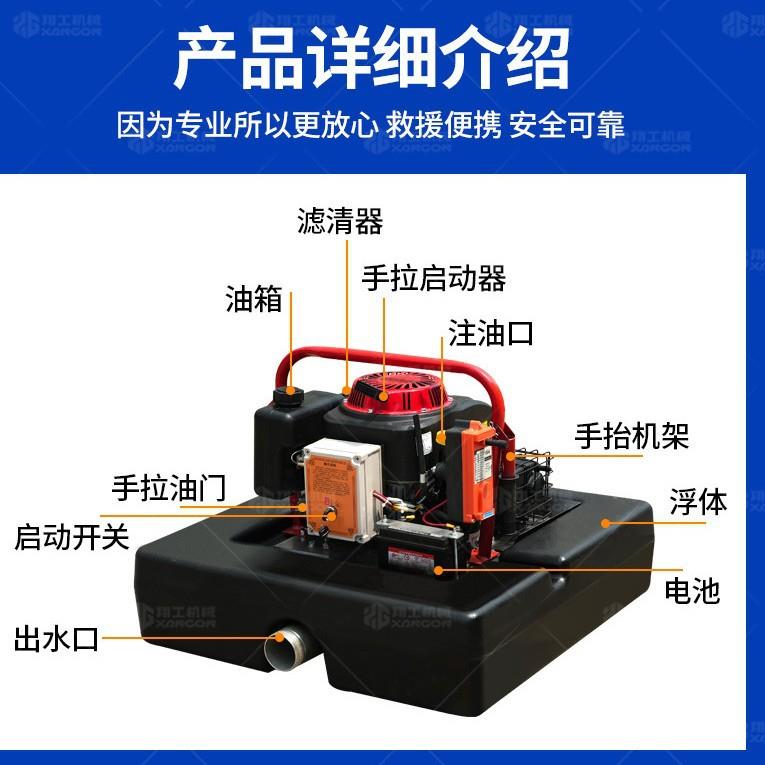 浮艇泵 移动便携式 手抬机动 高扬程 FTQ4.0/1.5 机械