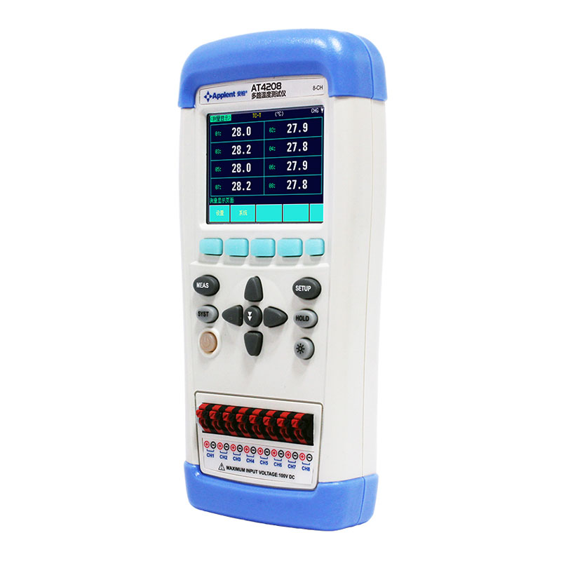 安柏AT4208/4204/4202手持多路温度测试仪便携式多通Y道巡检记录