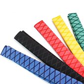 套阻花钓竿4纹硅胶加厚耐磨手收缩把套绝缘热缩管防滑燃鱼竿倍管