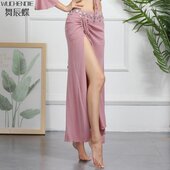 东方性感下舞子辰蝶肚皮舞半身裙女长裙练功服舞开叉包臀裙成人装