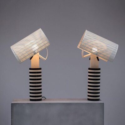 台灯儿童条纹北欧书房卧室床展厅原创意大利样板间客厅装饰头创意