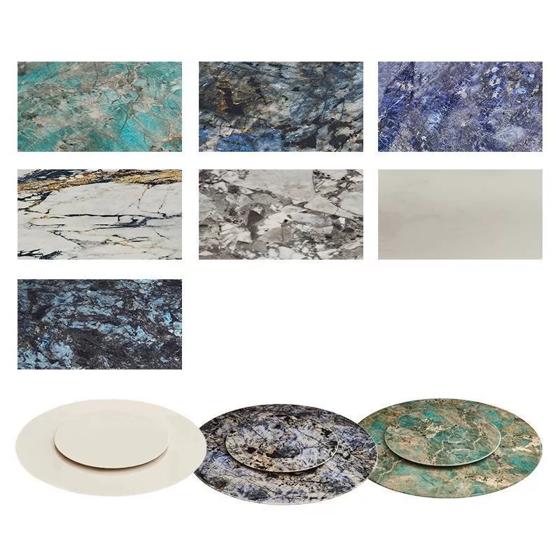 超晶石台面定做餐桌转盘茶几鞋柜电视柜鞋L柜台面微晶石大理石定