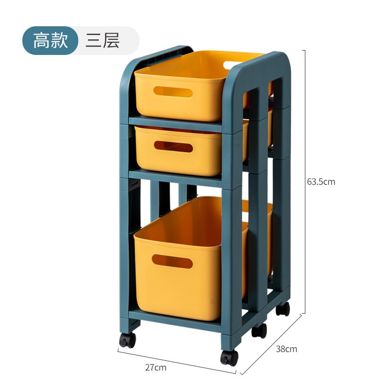 小推车置物架落地厨房浴室移动收纳层H架宿舍桌下桌上多层储物架