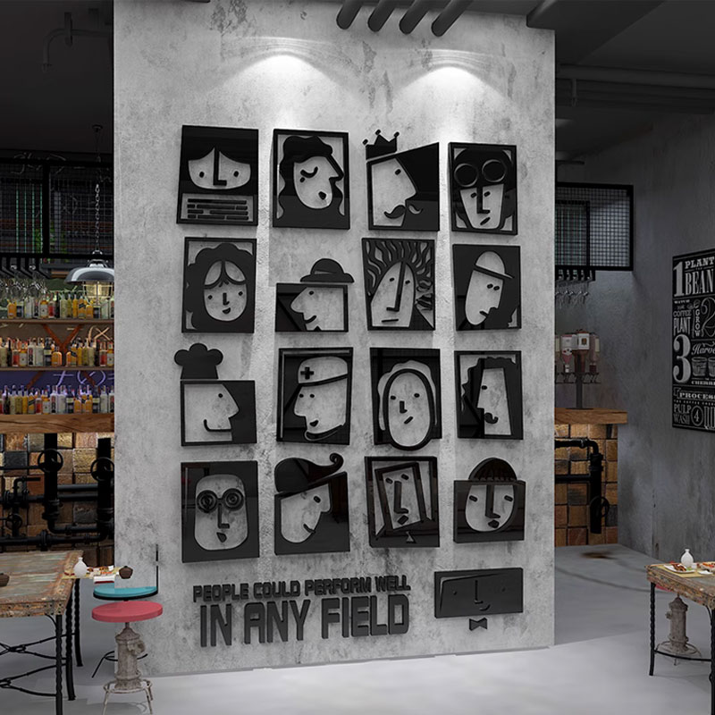 网红酒吧墙d面装饰品场景布置工业风酒馆咖啡厅店创意打卡背景墙