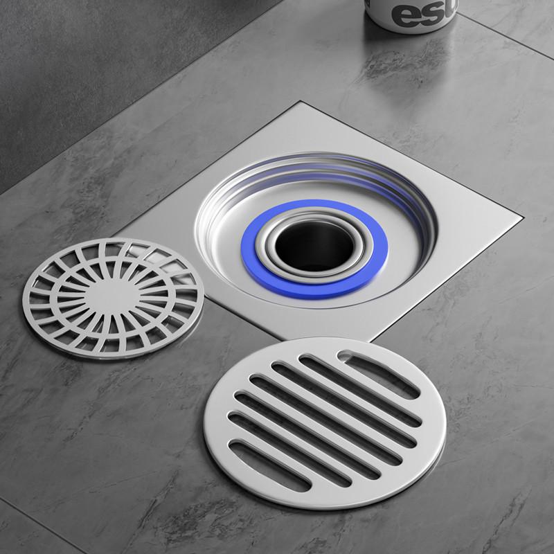 不锈钢防臭加g长地漏内芯下水道管道断层深水封超长延长家用卫生