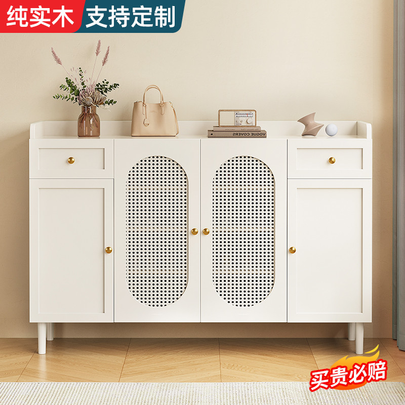鞋柜家用门口入户实木玄关柜家用A经济型大容量收纳柜子2023新爆