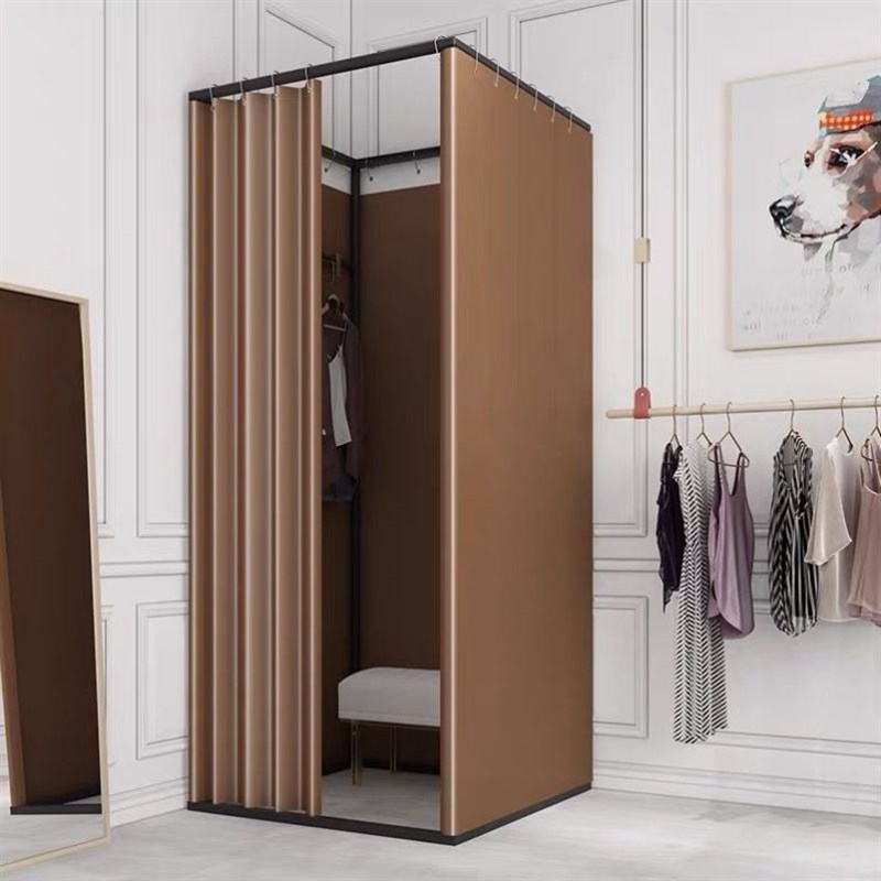 简易试衣间门帘便携更衣室t可移动试衣间轨道临时活动换衣间展示