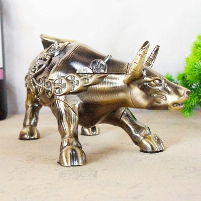 摆件年潮流创意个性烟灰缸家用客厅烟缸送男友牛牛福欧式高档奢华
