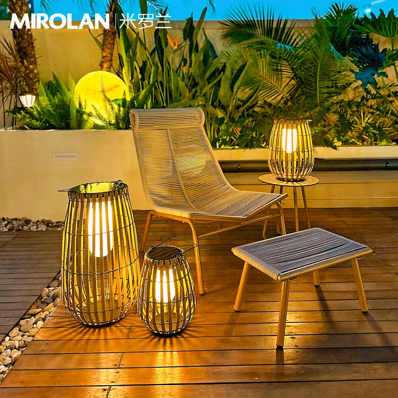 米罗灯花草地氛围坪灯户外露台灯园别墅兰灯灯庭院室X外太阳能灯