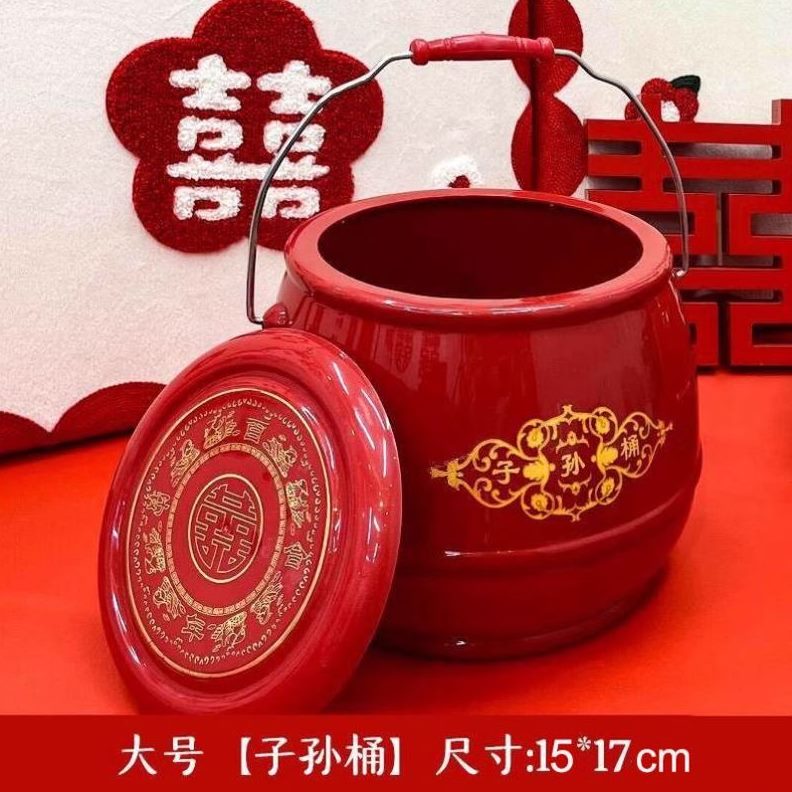 用品结婚桶庆女用桶结婚手提方小号马桶喜新娘出嫁陪嫁婚礼子桶孙