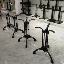 餐台脚铁艺桌脚桌腿实木大理石岩板餐桌J支架不锈钢桌架茶几底座