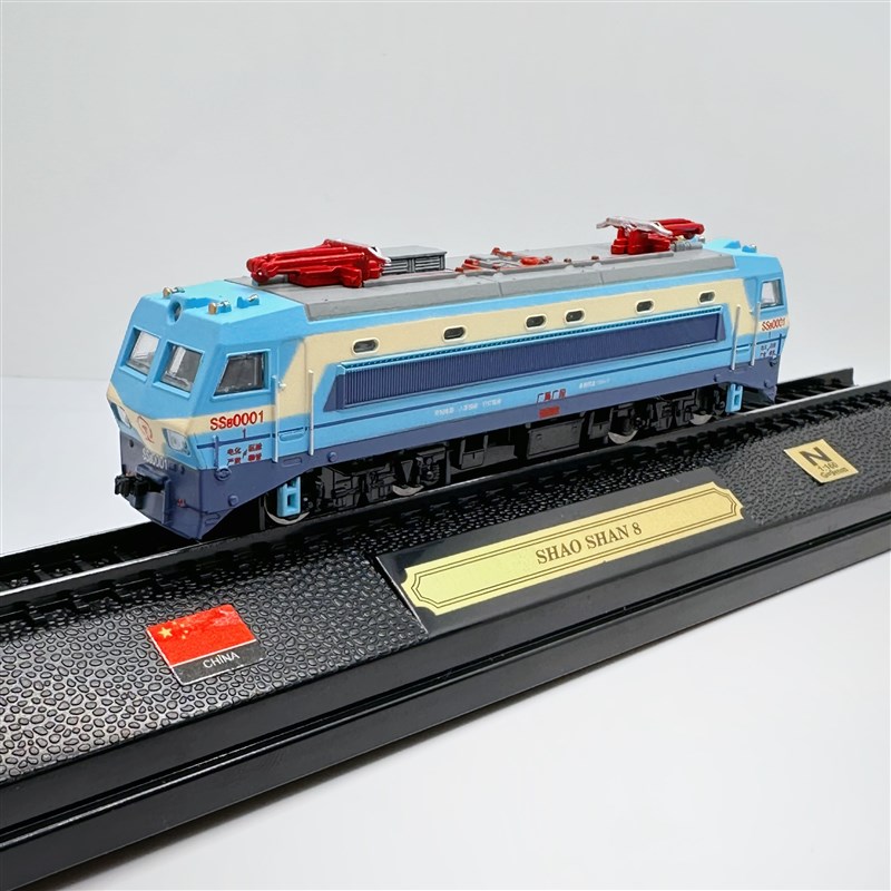 中国韶山8火车N型比例1:160模型SS8电力M机车静态合金火车收藏摆