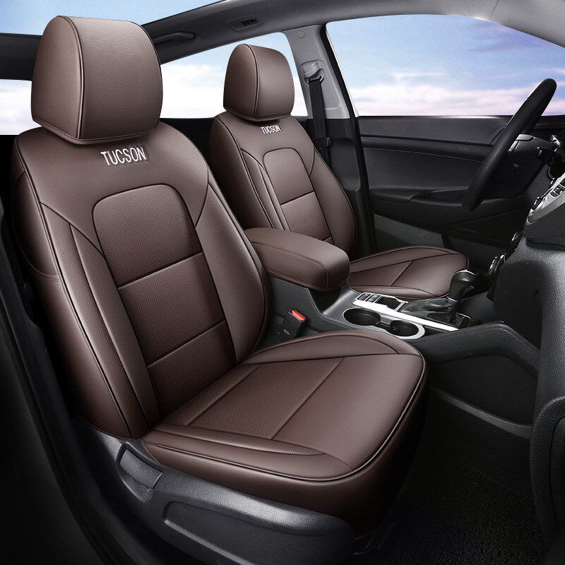 现代途胜车内饰专l车专用座椅套四季半包/全包围中间真皮五座坐垫