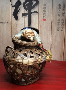 石湾陶瓷渔夫有余万事足摆件招财新房公司前台开业礼品客厅玄摆设