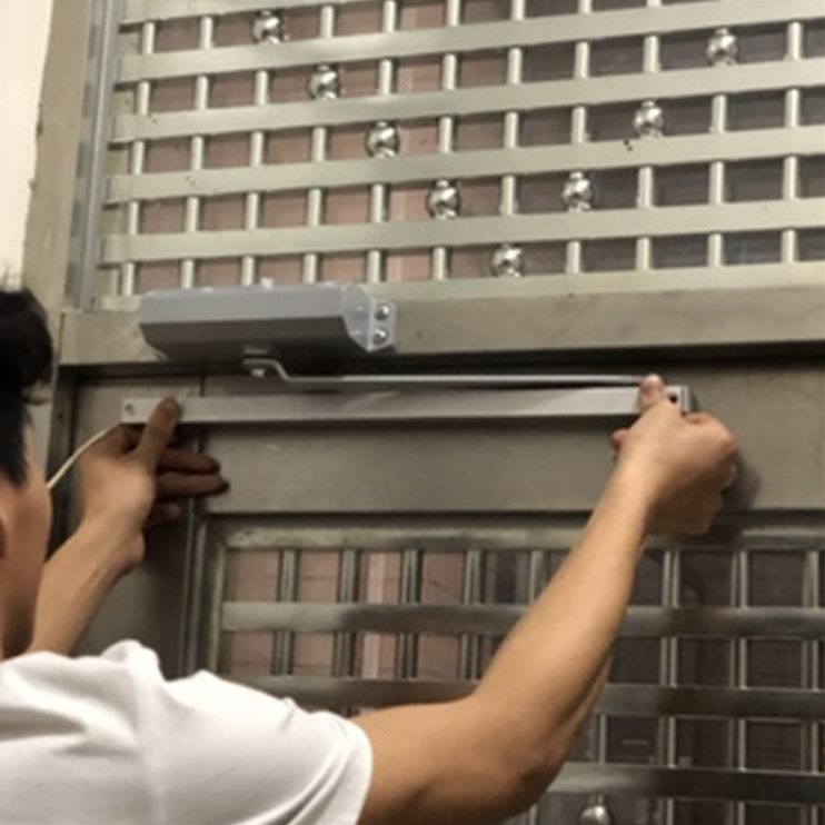 关门器闭门器霸 防火门器室外门铁门 关神器闭合滑轨120公斤丹 式