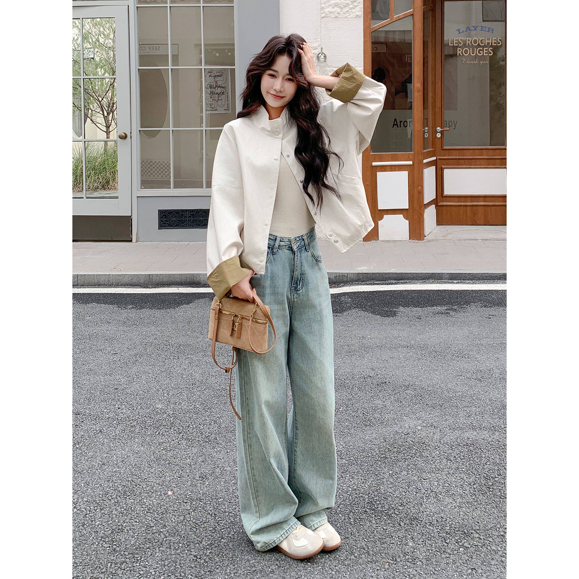 26年春款-时尚休闲拼接皮外套（两色）ZB187-1005-P135-K228，女装皮衣，浙宝187