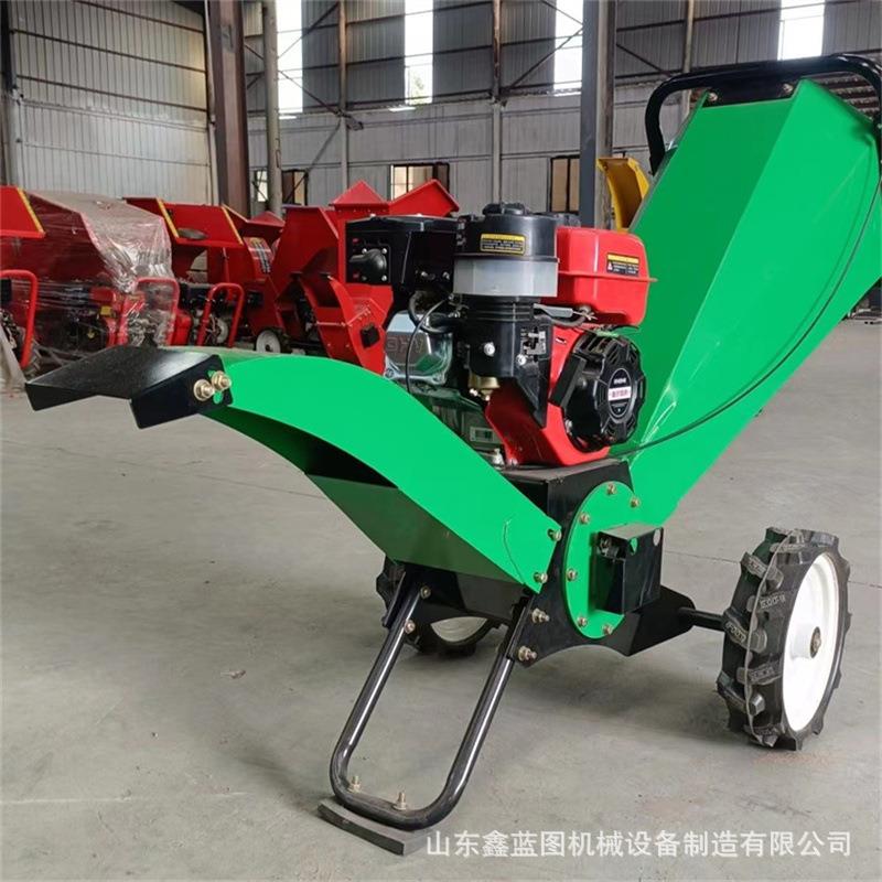 园林枯树枝推车式大功率粉碎机 小型园林绿化树杈杂草碎枝机