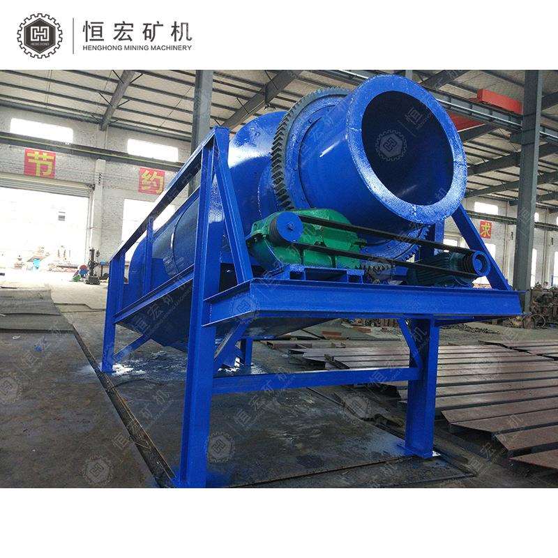 新型价格砂石分离脱泥设备小型轴承滚筒洗金机圆筒回旋滚筒筛石机