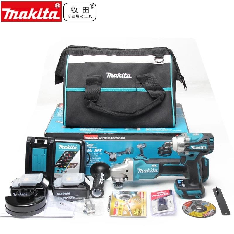 Makita牧田DLX2406TX2冲击扳手DGA404角磨机DTW300大功率18V