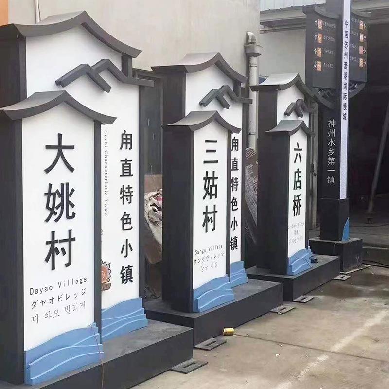 停车场指示牌精神堡垒指路牌户外景区小区立式标识牌广告牌不锈钢