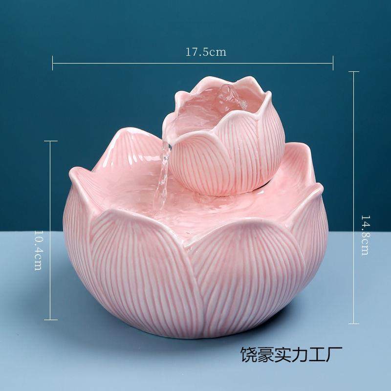 猫咪饮水机宠物陶瓷自动循环喂水碗盆狗不插电流动活水喷泉喝水器