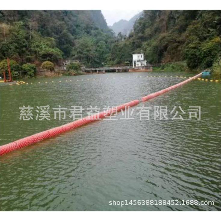 水下夹拦污网浮漂桶 0.4米外直径水上拦漂浮子