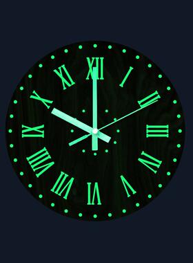 CC148仿地板纹夜光挂钟立体亚克力时钟卧室客厅装饰静音时尚挂钟