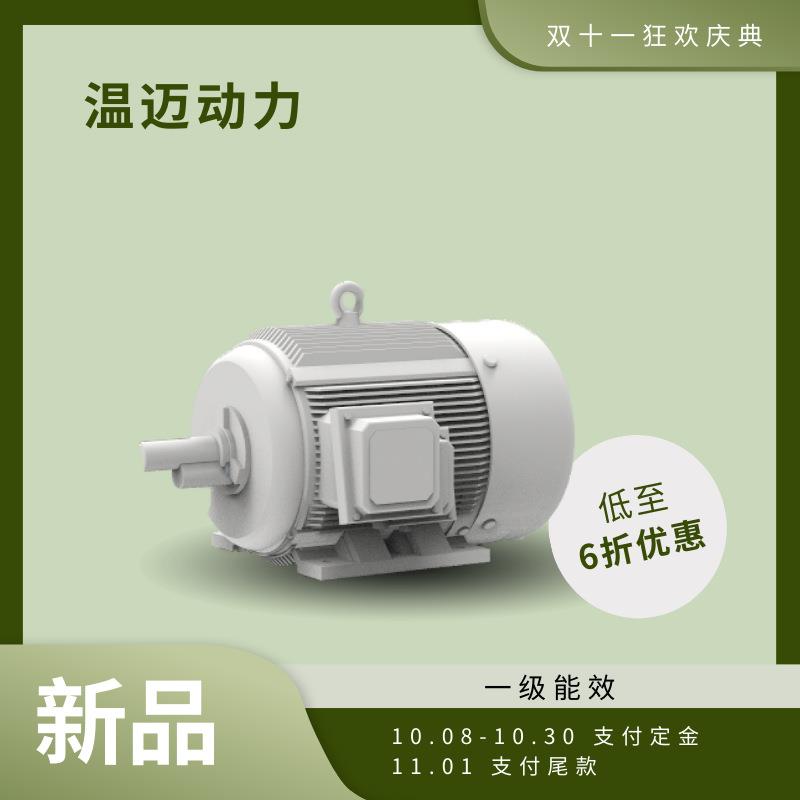 温迈动力一级能效电机112M机座号 节能改造 永磁直驱IE5电机