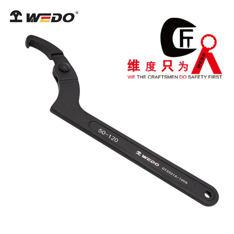 WEDO维度可调竖孔扳手 40铬圆螺母钩形扳 高强度船舶板子CT3321A