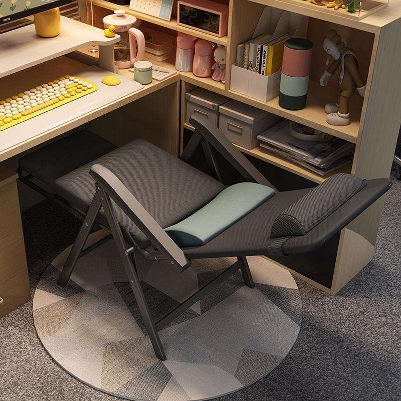 折叠躺椅办公室午休午睡坐躺两用懒人睡椅可躺靠背椅子宿舍智高圆