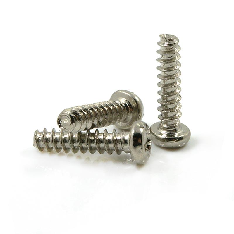 PB镀镍 圆头十字平尾自攻螺丝M3.5 盘头十字小螺丝齐尾螺钉