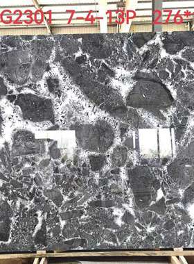 潘哆拉灰天然大理石拼花板门套窗套灰色石材加工天然石材茶几桌面