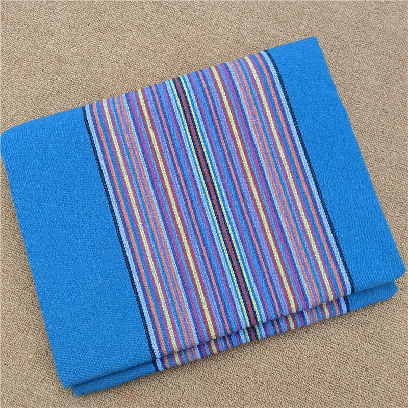 加厚老式土布e床单老粗布被单100%色织睡单单人双人三件套被套被