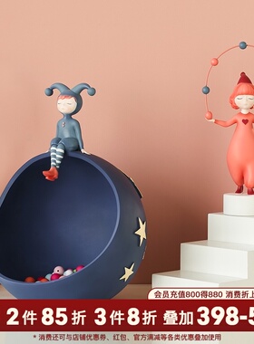 精灵轻奢入户进门放玄关钥匙收纳摆件家居客厅办公U桌面茶几装饰